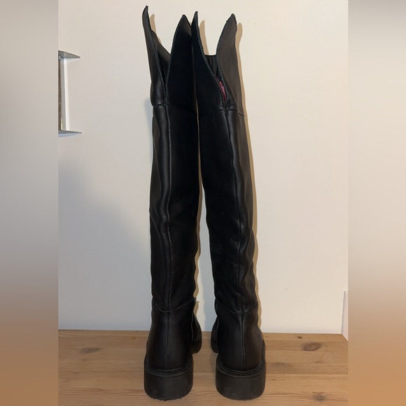 Mango Over the Knee Flat Boots in Black - Picture 13 of 15